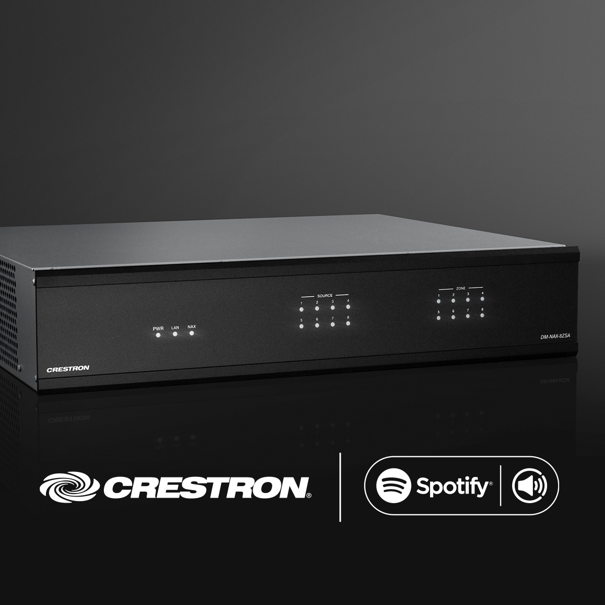 Spotify Connect Now Available with Crestron DM NAX 8-Zone Streaming Amplifier